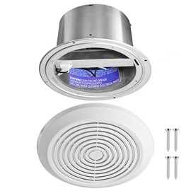 V2262-50 7 Inch Bathroom Exhaust Fan, 50 CFM Quiet Ceiling Vent Fan, 1.0 Sones Low Noise Extractor for 8" Opening, Through Wall Exhaust fan for Home, Bathroom, Laundry and Garage