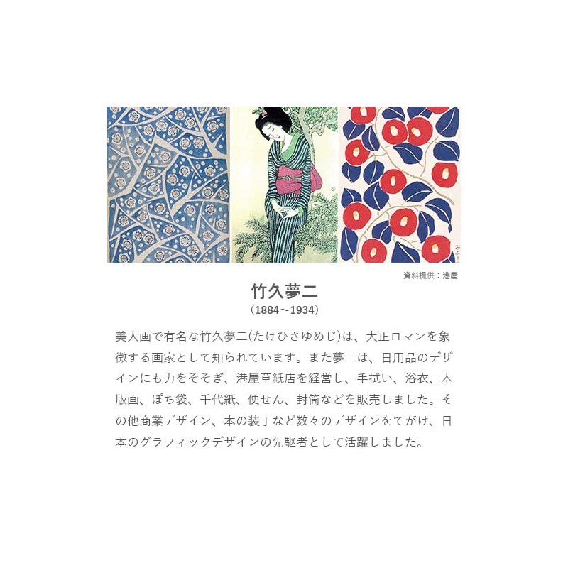 Musumi Furoshiki 24 Width Yumeji Takehisa Tsubaki Gray 90cm Cotton