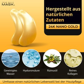 Your Daily Mask® Premium Eye Mask, Eye Bags and Dark Circles, 24 Pieces (12 Pairs), Eye Mask, Collagen, Eye Pads, Anti Tear Bags (72)