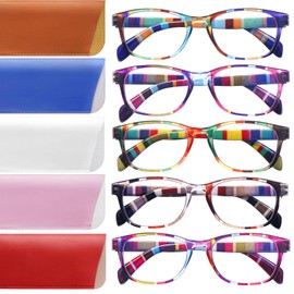 CLASAGA Reading Glasses for Women, Pattern Print Blue Light Blocking Stylish Readers with Spring Hinges (pattern design, 1, multiplier_x)