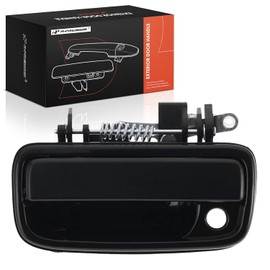 A-premium - Manija de Puerta Exterior Delantera Izquierda del Lado del Conductor con Ojo de Cerradura Compatible con Toyota Tacoma 1995-2004, Negro Liso, Reemplazo# 6922035070D0