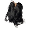 AYunhe Curly Wave Clip in Human Hair Bangs with 3D