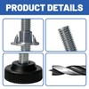 Pack of 8 Adjustable Furniture Feet, M8 x 50 mm,