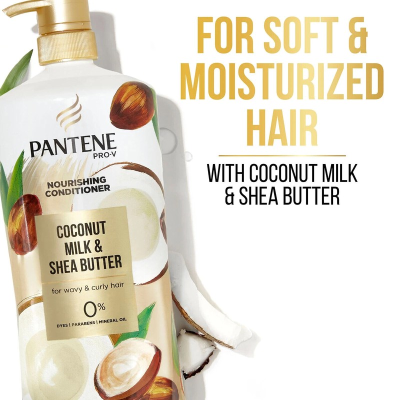 Pantene Pro-V Nourishing Coconut Milk and Shea Butter Conditioner, 38.2