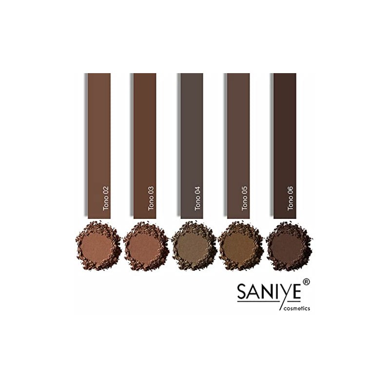 Saniye Delineador Gel + Sombra Para Ceja Con Pincel (Tono
