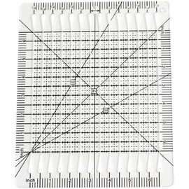 Yieidui 1 Piece 5 in 1 Quilt Cutting Ruler Charming Shape Cutting Quilting Ruler and Template