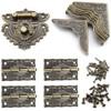 SDTC Tech Antique Engraved Latch Hasp Hinges and Box Corner