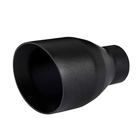 Black Exhaust tip - 2.5"ID x 4.5"OD x 7"L -Double Wall Weld On Muffler Tail Pipe Stainless Steel Black Coated