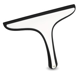 Sealis Shower Squeegee Plastic Water Squeegee, Shower Cubicle Squeegee, Squeegee Shower with Rubber Lip, 25.5 cm (Black)