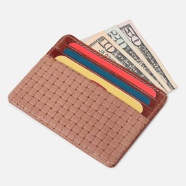 Women's Credit Card Holders - Small Ladies Wallet - Thin Wallet for Women - Dual Color Leather - Front Pocket Card Wallet - Slim Card Case - Giftbox