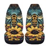 Bee Floral Polyester Front Car Seat Covers, 2 Pack