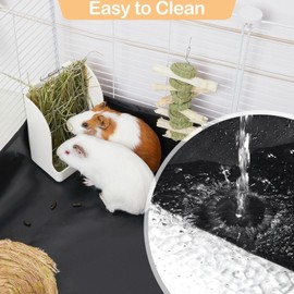 Washable Small Animals Cage Liners,Washable Reusable Leakproof Cage Liners | Pet Accessories, Bedding Pee Pad for Chinchesillas, Hamster, Small Animals