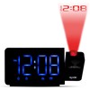 Projection Alarm Clock, Digital LED Clock Radio with 360° Projector,