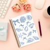 Foritho Blue Coquette Bow Beach Notebook, Ocean Seashell Conch Preppy