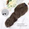 Flyroseing Halos Hair Extension, 18 Inch Soft Brown Synthetic Hair
