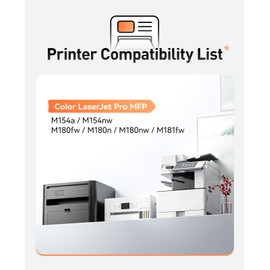 204A Toner Cartridge Set 4-Pack Replacement for HP 204A 204X CF510A CF511A CF512A CF513A Compatible HP Color Laserjet Pro MFP M180fw M180n M180nw M181fw M154a M154nw M154 M180 M181 Printer Ink Black