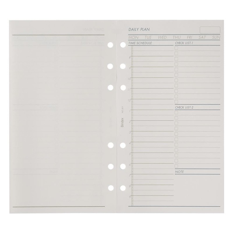 Bible Size Refill 301 DAILY PLAN 12h Binex 301