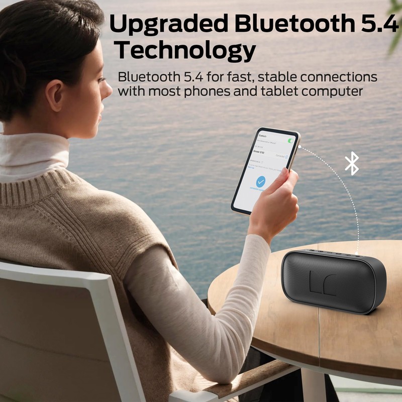 Monster S150 Speaker, Strong Bluetooth 5.4, IPX7 Waterproof Wireless Speaker,