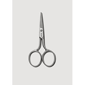 BROWLY Eyebrow scissors, desired test winner with rounded tips for easy and precise cut, made of stainless steel, silver