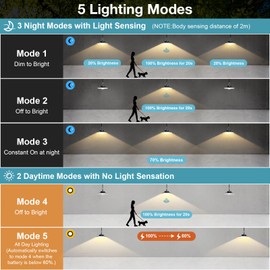 Solar Pendant Lights Outdoor,3 Heads Solar Shed Light Dimmable with Motion Sensor,Solar Powered Lights with Upgrade 5 Lighting Modes & Remote Control for Shed,Patio,Barn,Garage,Chicken Coop