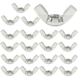 Waziaqoc 20 Pcs M8 Wing Nuts, 304 Stainless Steel Wing Nuts Fasteners Parts DIN315 Butterfly Nut