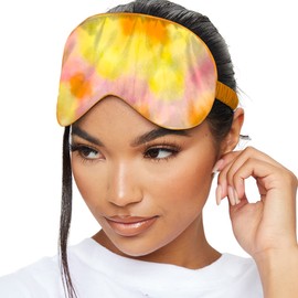 SMUG Satin Sleep Mask & Eye Mask | Deep Dream Sleeping Masks for Men & Women | Soft Sleeping Mask for Skin Care and Reduce Dark Circles | Eye Sleeping Mask | Orange Dye