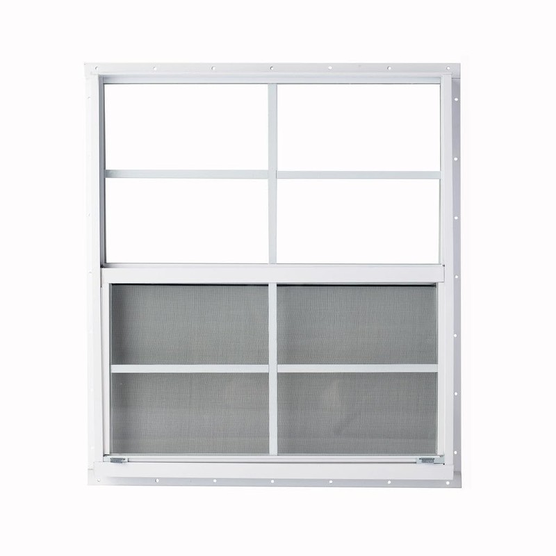 24" x 27" White Flush Mount Window, Great for Sheds,