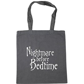 Hippowarehouse Nightmare Before Bedtime Tote Shopping Gym Beach Bag 42cm x38cm, 10 litres