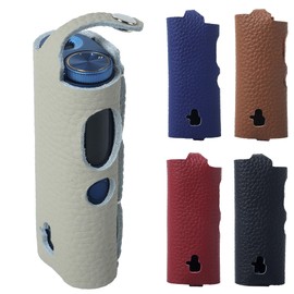 HOGOKABA PU Leather Case Fit for glo HYPER PRO Litchi Pattern Genuine Leather Shockproof Anti-slip Anti-Scratch Hyper Pro Case (Light Gray)