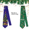 Udewo 3 PCS Christmas Ties, Novelty Xmas Ties Santa Claus