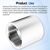 1-1/2" NPT Right-hand Threaded Full Coupling, Aluminum 6061-T6 Schedule 40,