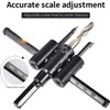 HOHXEN Adjustable Rotary Burr with Twist Drill Bit [Diameter: 30mm-120mm]