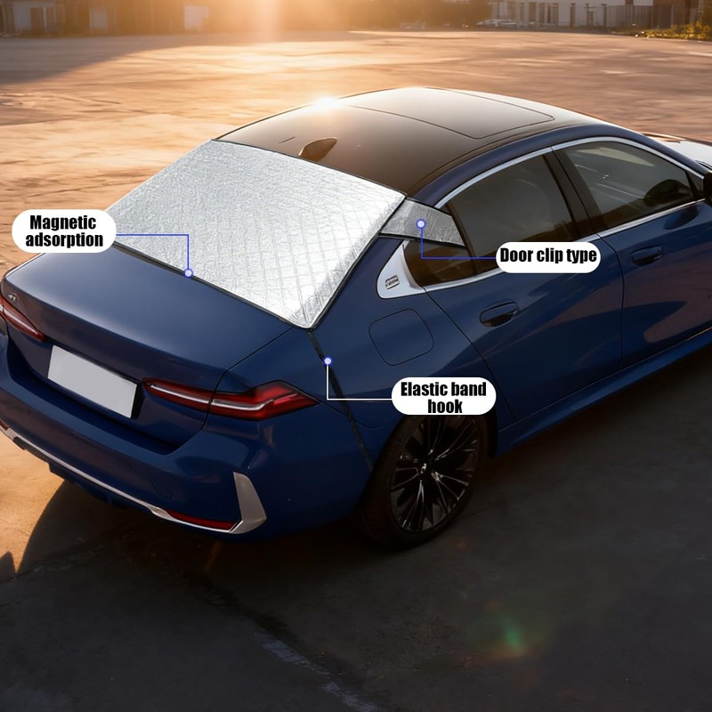 Zpana Car Magnetic Rear Windshield Snow Cover, Vehicle Rear Window