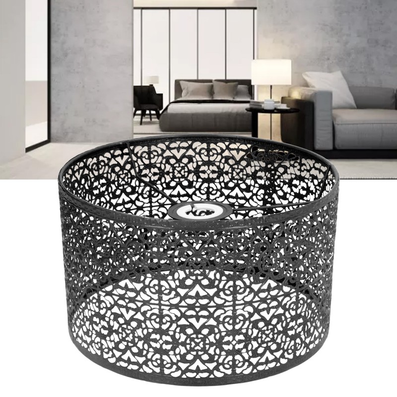 Lamp Shade Hollow Out Metal Lampshade E27 E14 Universal Use