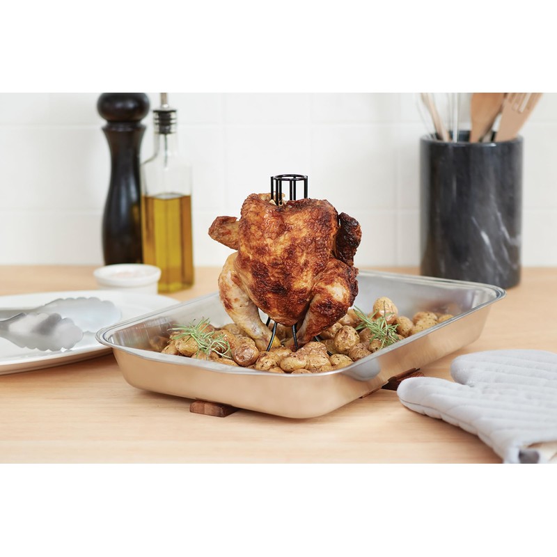 Fox Run Vertical Chicken Roaster, Non-Stick,Black,5.5 x 5.5 x 7.5
