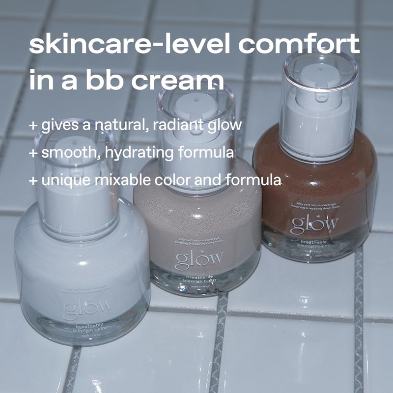 glow breathable blemish balm #white | light-coverage bb cream &