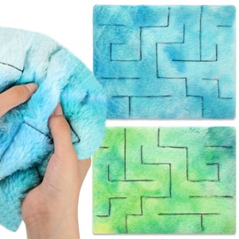 Frienda 2 Pack Marble Maze Mat Fidget Tactile Sensory Toys Stress Relief Toys Relief Anxiety Calming Mats for School Classroom Reduce Stress Anxiety Improve Focus(Vibrant Style,8.7 x 6.3 Inch)