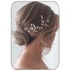 JAKAWIN Bride Rhinestone Wedding Hair Piece Silver Crystal Bridal Updo