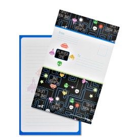 iscream Pack of 8 Fold-over Ready to Send Note Cards - Retro Gamer