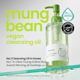 beplain beplain Mung Bean Cleansing Oil(6.76fl.oz/200ml)| Fragrance-Free | Non-Comedogenic Tested| Makeup Blackhead Remover & Deep Pore Cleanser| Suitable for Sensitive Skin| Double Cleansing Korean Skincare