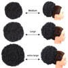 Afro Puff Drawstring Ponytail Synthetic Hairpieces Short Curly for Women