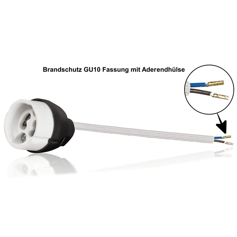 ISOLATECH GU10 Fire Protection Ceramic Sockets with Copper Wire End