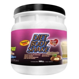 Diet Body Shake 500gr: Malteada Dietética Control De Peso Sabor Nuez/Avellana
