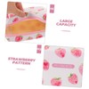 COLLBATH Strawberry Pattern Large Travel Cosmetic Bag Zipper Toiletry Organizer