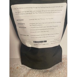 FIRETEAS - Relaxing Lavender Bath Tea - Epsom Salt, Himalayan Salt, & Essential Oils of Eucalyptus, Lavender & Tea Tree - Therapeutic - Smooth Feeling. Made in The USA.