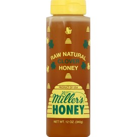 Miller's, Pure Honey Clover Spread, 12oz Bottle (Pack of 3)