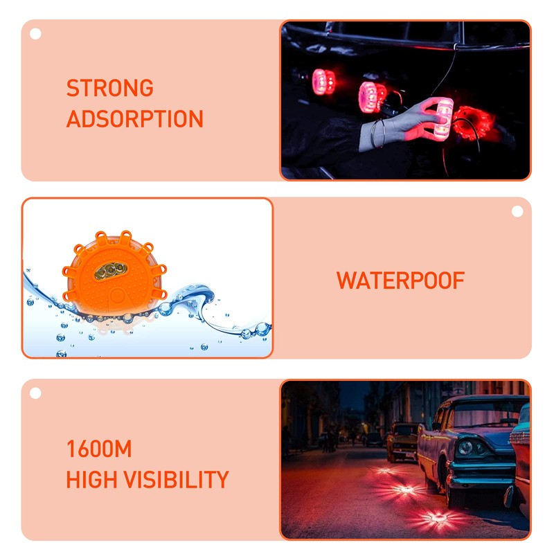 Kitgo [6 Pack LED Road Flares Flashlight Emergency Safety Warning