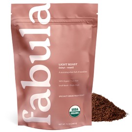 Fabula Coffee Light Roast Freshly Ground - Organic - Low Acid - Single Origin - Non-GMO - Mold Free - 12 Ounces