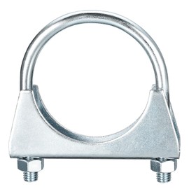 sourcing map sourcing map Muffler U-Bolt Clamps for 62mm(2-7/16") Diameter Exhaust Tail Pipe, 1pcs Exhaust U Clamp Saddle Type U-Bolt Clamps