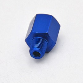 Universal Aluminum Fitting Pressure Gauge Sensor Sender Thread Reducer Adapters M12x1.5 to 1/8 NPT, Female M12 P1.5 to Male 1/8 NPT Blue